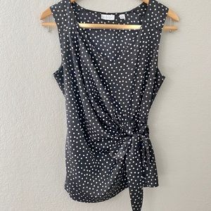 NYCO | Black and White Polka Dot Tie Shirt